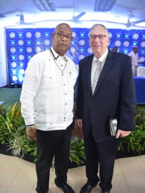 Left to right, Bishop Juan Edghill and Elder Vern P. Stanfill.